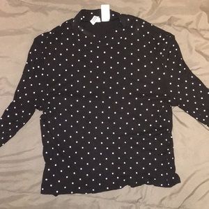 polka dot long sleeve shirt